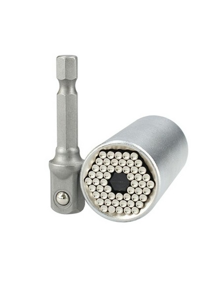 Clé à pipe Ferrestock 7 a 19 mm Acier 3/8"