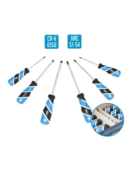 Jeu de tournevis Ferrestock (6 pcs)