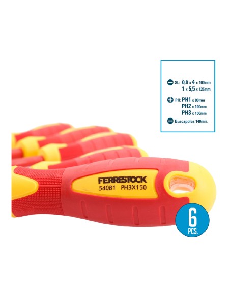 Jeu de tournevis Ferrestock (6 pcs)