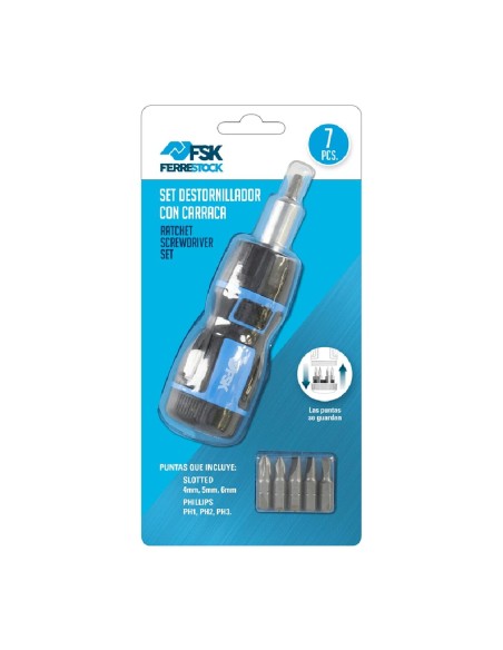 Jeu de tournevis Ferrestock Tournevis à cliquet (6 pcs)
