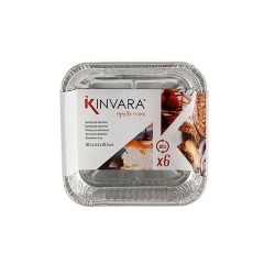 Lot de plateaux pour aliments Kinvara 23241 Jetable Carré 12 Unités 2