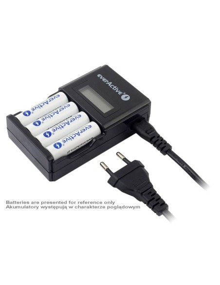 Chargeur de batterie EverActive NC450B Piles x 4