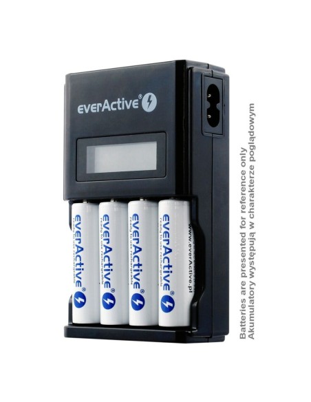 Chargeur de batterie EverActive NC450B Piles x 4