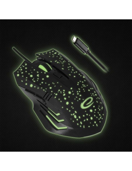 Souris Gaming Esperanza EGM212 Noir Vert
