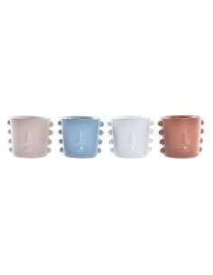 Cache-pot DKD Home Decor Visage Grès (15 x 13 x 12,5 cm) (4 Unités)