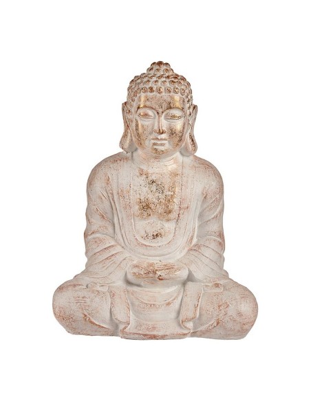 Figure décorative de jardin Ibergarden CC20411 Blanc Doré Polyrésine 25 x 57 x 42,5 cm Buda