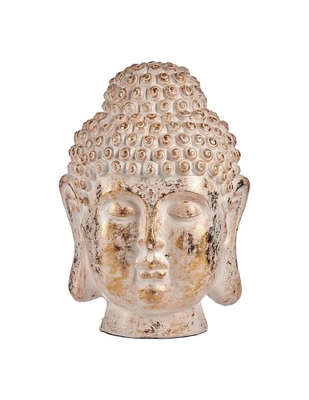 Figure décorative de jardin Ibergarden CC20432 Blanc Doré Polyrésine 45,5 x 68 x 48 cm Tête Buda