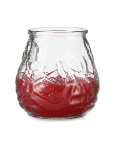 Bougie Ibergarden 43594 Rouge Transparent verre Paraffine Citronnelle Géranium 9 x 9,5 x 9 cm (6 Unités)