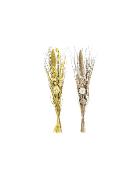 Branche DKD Home Decor Naturel Doré Blanc Jaune Fleur séchée (30 x 30 x 100 cm) (2 Unités)