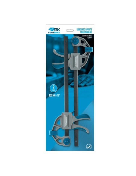 Serre joint une main Ferrestock Acier Plastique (2 pcs)
