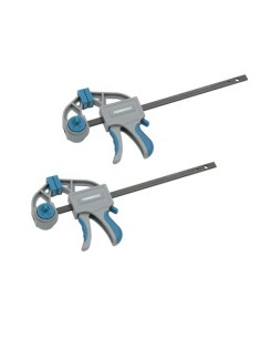 Serre joint une main Ferrestock 215 mm Acier Plastique (2 pcs)