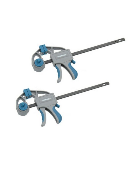 Serre joint une main Ferrestock 215 mm Acier Plastique (2 pcs)