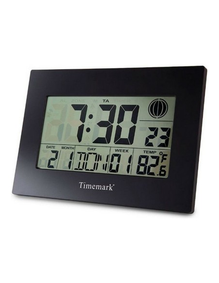 Horloge Murale avec Thermomètre Timemark Noir (24 x 17 x 2 cm)