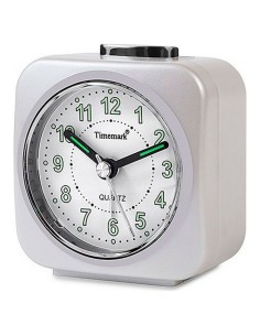 Réveil Analogique Timemark Blanc Silencieux avec son Mode nuit