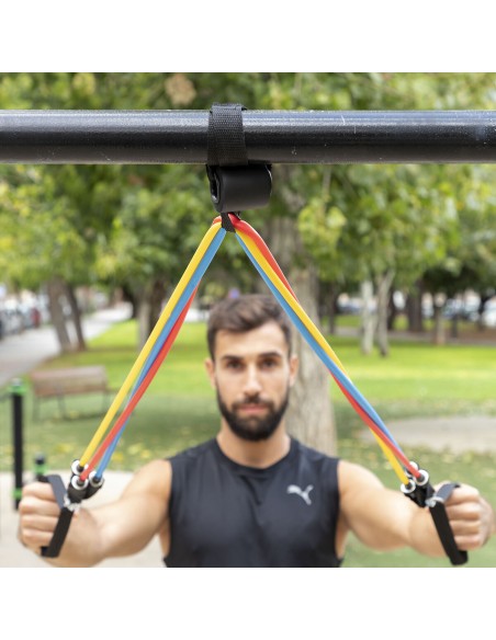 Set de Bandes de Résistance avec Accessoires et Guide d´Entraînement Rebainer InnovaGoods 5 Unités
