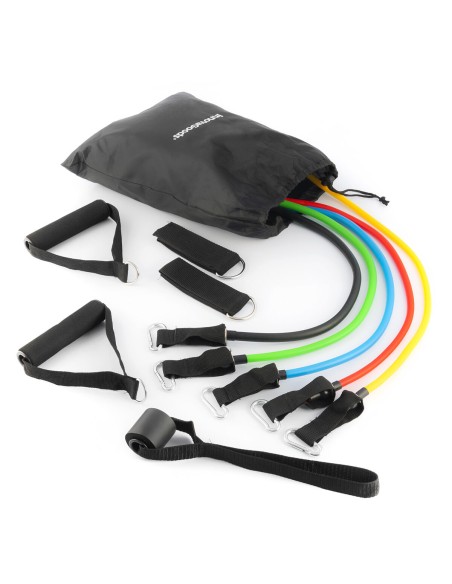Set de Bandes de Résistance avec Accessoires et Guide d´Entraînement Rebainer InnovaGoods 5 Unités