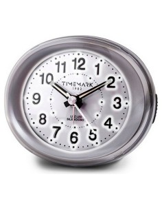 Réveil Analogique Timemark Argenté Lumière LED Silencieux Snooze Mode nuit 9 x 9 x 5,5 cm (9 x 9 x 5,5 cm)