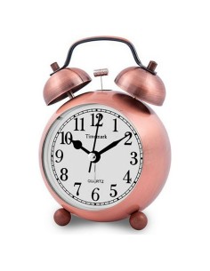Réveil Analogique Timemark Doré Lumière avec son 9 x 13,5 x 5,5 cm (9 x 13,5 x 5,5 cm)