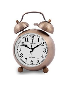 Réveil Analogique Timemark Bronze Lumière avec son 9 x 13,5 x 5,5 cm (9 x 13,5 x 5,5 cm)