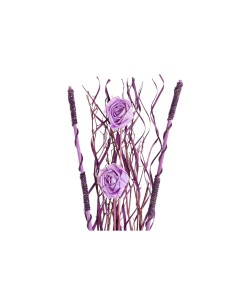 Branche DKD Home Decor Rose Lila Blanc Fleur séchée (30 x 30 x 100 cm) (2 Unités) 2