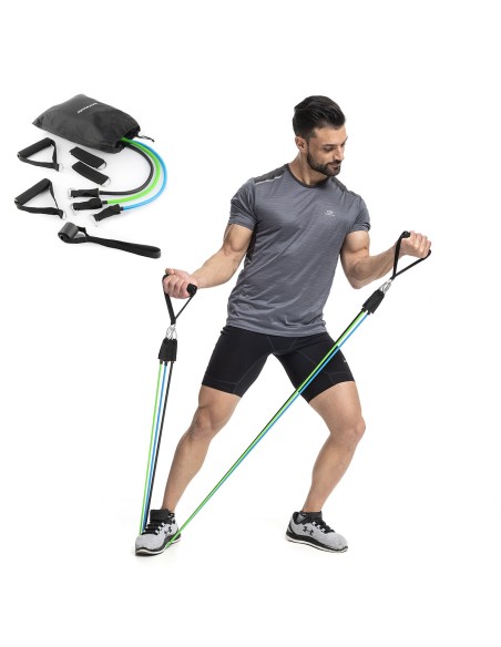 Set de Bandes de Résistance avec Accessoires et Guide d´Entraînement Tribainer InnovaGoods 3 Unités