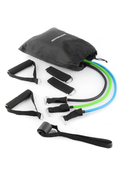 Set de Bandes de Résistance avec Accessoires et Guide d´Entraînement Tribainer InnovaGoods 3 Unités