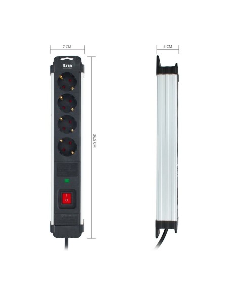 Rallonge 4 prises Schuko avec interrupteur TM Electron 230 V