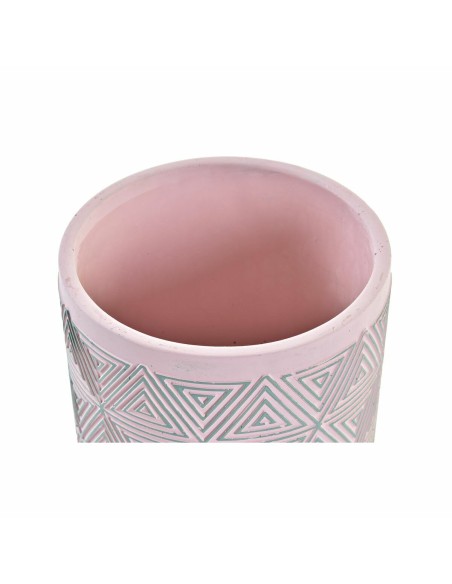 Set de pots de fleurs DKD Home Decor Ciment 2 Pièces 2 Unités (17 x 17 x 15 cm)