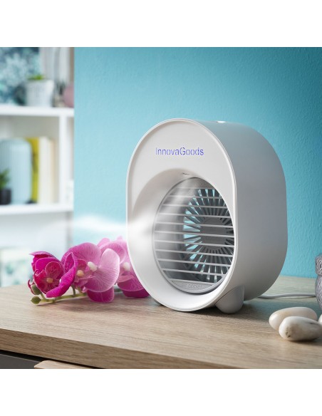 Mini-climatiseur Humidificateur à Ultrasons avec LED Koolizer InnovaGoods