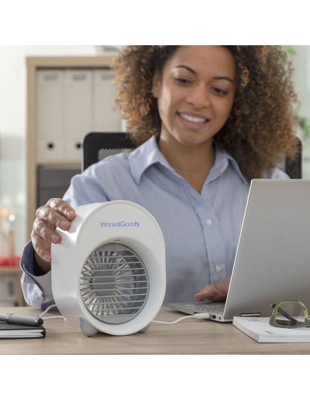 Mini-climatiseur Humidificateur à Ultrasons avec LED Koolizer InnovaGoods