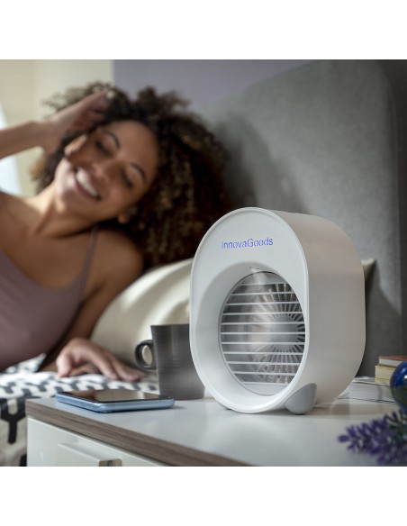 Mini-climatiseur Humidificateur à Ultrasons avec LED Koolizer InnovaGoods