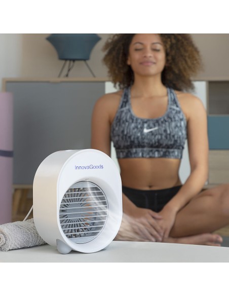 Mini-climatiseur Humidificateur à Ultrasons avec LED Koolizer InnovaGoods