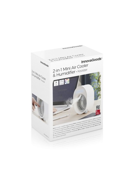 Mini-climatiseur Humidificateur à Ultrasons avec LED Koolizer InnovaGoods