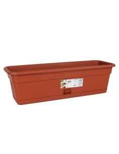 Jardinière avec support Dem Squares Rectangulaire Marron 60 x 20 cm (8 Unités) 2