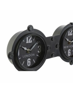 Horloge Murale DKD Home Decor Verre Noir Fer (58 x 6.5 x 18 cm) 2