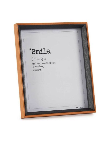 Cadre photo Noir Marron 22 x 27 x 3 cm Verre Bois MDF