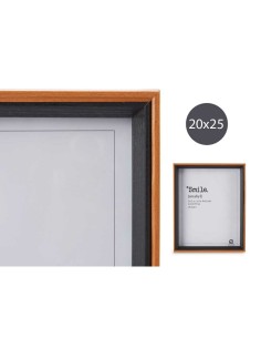 Cadre photo Noir Marron 22 x 27 x 3 cm Verre Bois MDF 2