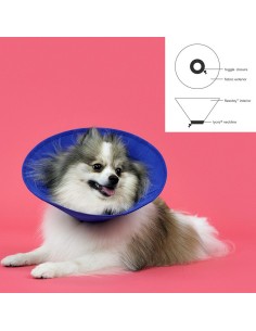 Collier de protection Isabelino pour chiens KVP EZ Soft Bleu (35-60 cm) 2