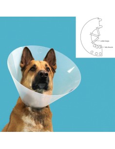 Collier de protection Isabelino pour chiens KVP Quick Fit Transparent (63-78 cm) 2