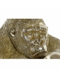 Figurine Décorative DKD Home Decor Doré Résine Gorille (33 x 33 x 43 cm) 2