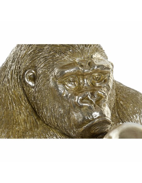 Figurine Décorative DKD Home Decor Doré Résine Gorille (33 x 33 x 43 cm)