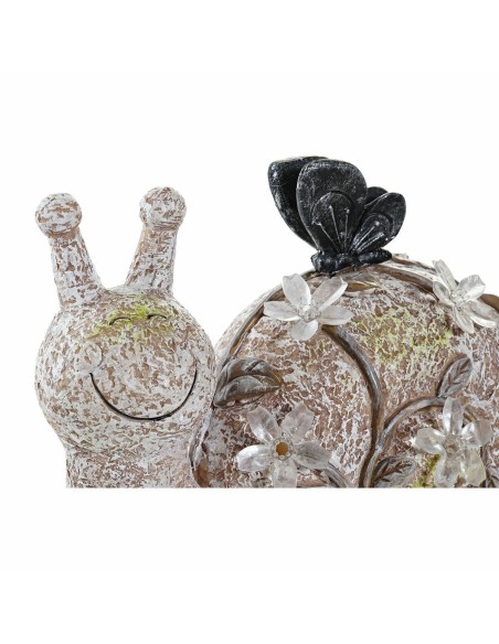 Figurine Décorative DKD Home Decor Vert Rose Naturel animaux Shabby Chic 20,5 x 10 x 17 cm (3 Pièces)