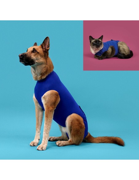T-shirt de récupération pour animaux de compagnie KVP 25-33 cm Bleu