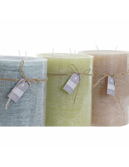 Bougie DKD Home Decor Vanille Cire (3) (3 Pièces)