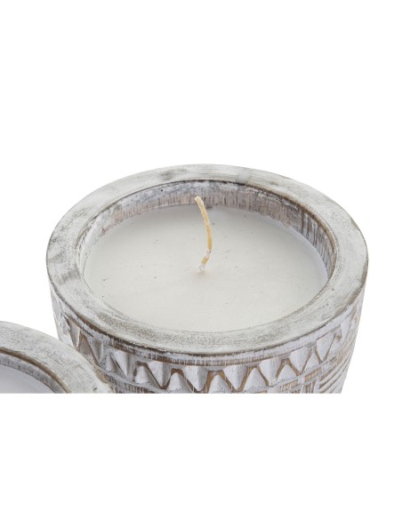 Bougie DKD Home Decor Bois Cire (2 Unités)