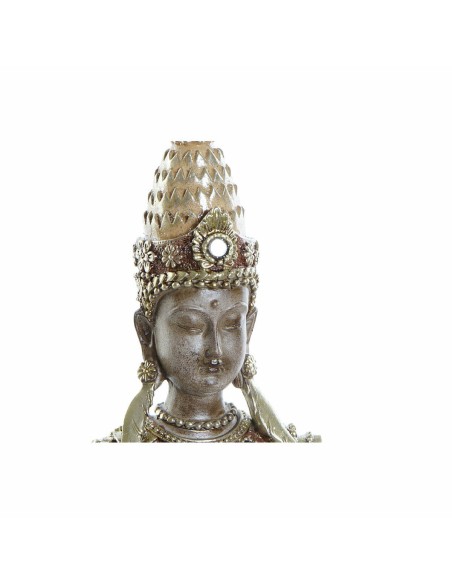 Figurine Décorative DKD Home Decor Doré Marron Buda Résine (13 x 7 x 27 cm)