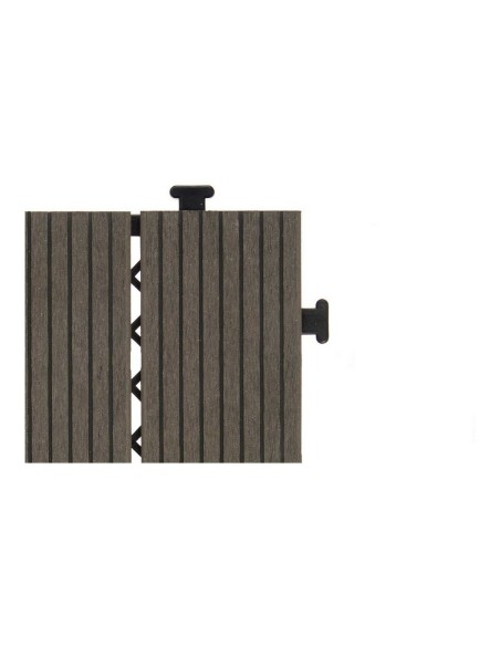 Carreau à emboîtement Ibergarden SM-4P-ALDH Noir Polyéthylène Composite 30 x 2,6 x 30 cm