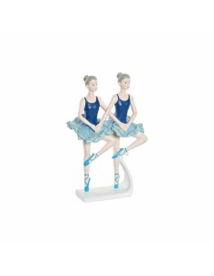 Figurine Décorative DKD Home Decor Bleu Romantique Danseuse Classique 14 x 7,5 x 21,5 cm