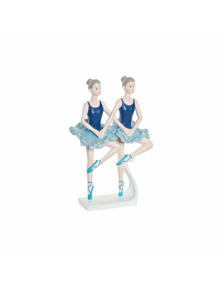 Figurine Décorative DKD Home Decor Bleu Romantique Danseuse Classique 14 x 7,5 x 21,5 cm