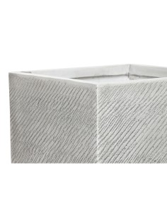 Cache-pot Home ESPRIT Gris Magnésium 37 x 37 x 31,5 cm (4 Unités) 2